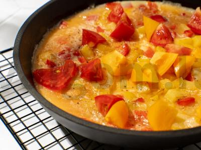 Graikiškas omletas su daržovėmis Žingsnis 4