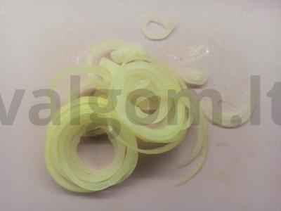 Marinuoti cukinijos su svogūnais užkandžiai Žingsnis 2