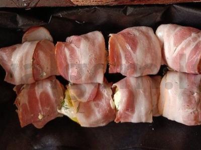 Bulvės, suvyniotos į rūkyta šonine Žingsnis 5