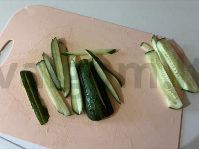 Šaltie ritinėliai su agurku Žingsnis 6