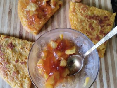 Morkų ir persikų pyragas su nektarinais Žingsnis 4