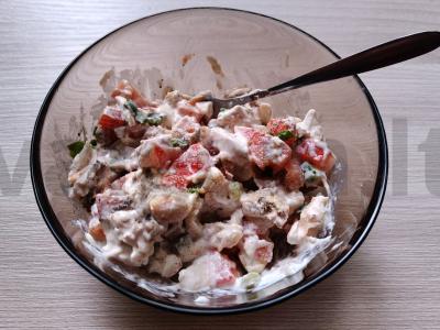 Karšti sumuštiniai su vištiena ir pomidoru Žingsnis 3