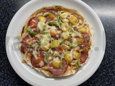 Pica iš lavašo, dešros, sūrio ir daržovių Žingsnis 10