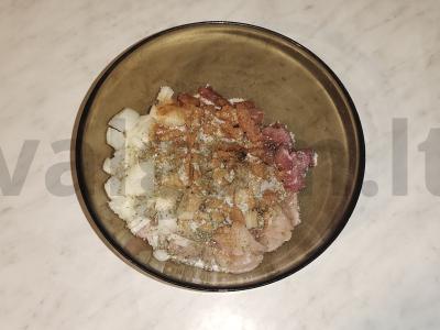 Moliūgas su vištiena ir daržovėmis orkaitėje Žingsnis 3