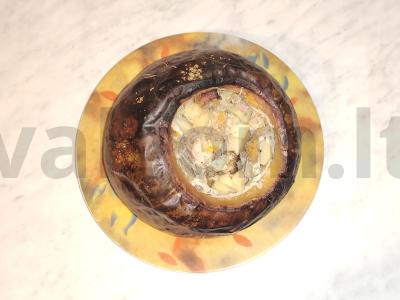 Moliūgas su vištiena ir daržovėmis orkaitėje pagrindine nuotrauka