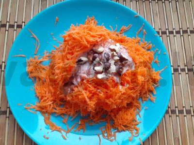 Morkų salotas su graikiniais riešutais ir cinamonu Žingsnis 4