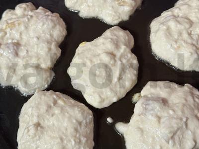 Sveiki blynai su vaisiais ir mocarela be kiaušinių Žingsnis 4