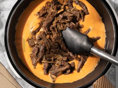 Befstroganovas su grikių koše Žingsnis 7