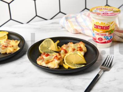 Kepta menkė su sūrio plutele pagrindine nuotrauka