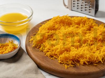 Moliūgų ir apelsinų keksiukas Žingsnis 1