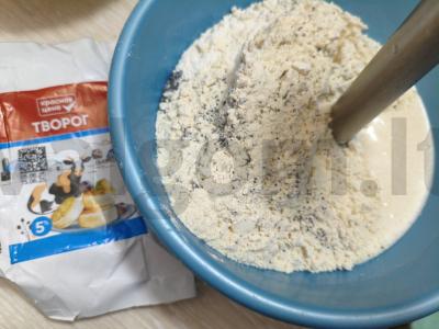 Varškės vafliai su aguonomis Žingsnis 2