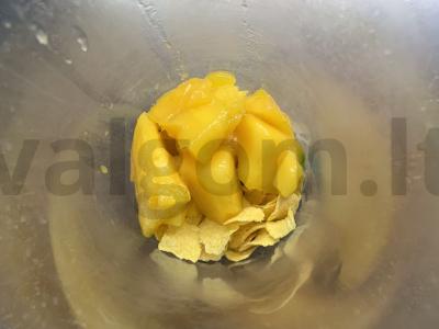 Mango kokteilis desertui Žingsnis 1