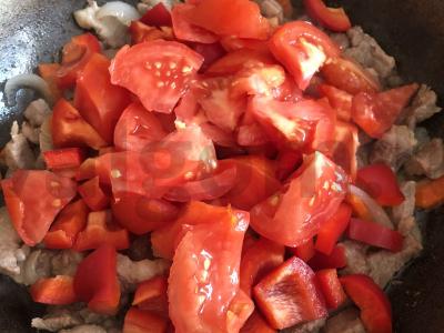 Makaronai su daržovėmis ir kiauliena vakarienei Žingsnis 6