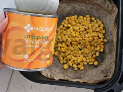 Kepta kukurūza su sūriu ir dešrelėmis Žingsnis 1