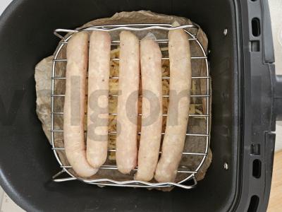 Kepta kukurūza su sūriu ir dešrelėmis Žingsnis 4