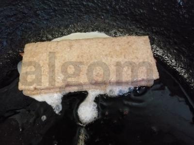 Keptas sumuštinis iš duonos su mėsos faršu Žingsnis 6