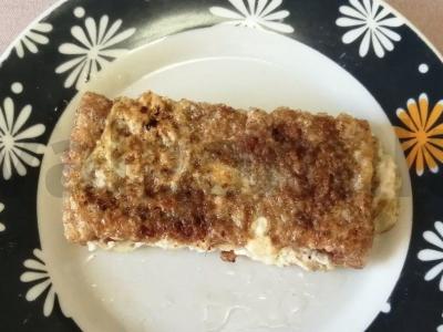 Keptas sumuštinis iš duonos su mėsos faršu Žingsnis 7