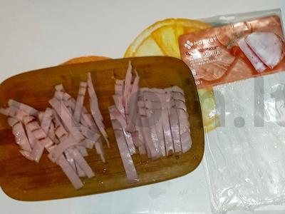 Keptas bulvės su virtos-rūkyta pečių ir grybais Žingsnis 4