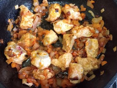 Kuskusas su kepta vištienos krūtinėlė ir daržovėmis Žingsnis 5