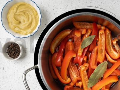 Marinuoti pipirai garstyčiose Žingsnis 3