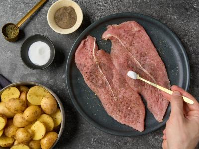 Pora vakarienė iš kalakutienos šuniui ir šeimininkui Žingsnis 1