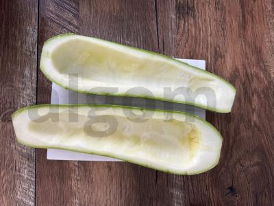 Cukinijų laivai su kalakutiena ir pomidorais Žingsnis 2