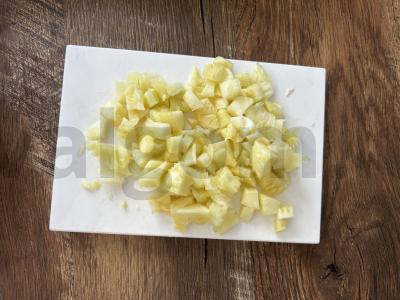 Cukinijų laivai su kalakutiena ir pomidorais Žingsnis 4