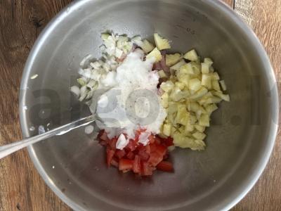 Cukinijų laivai su kalakutiena ir pomidorais Žingsnis 8