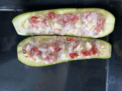 Cukinijų laivai su kalakutiena ir pomidorais Žingsnis 10