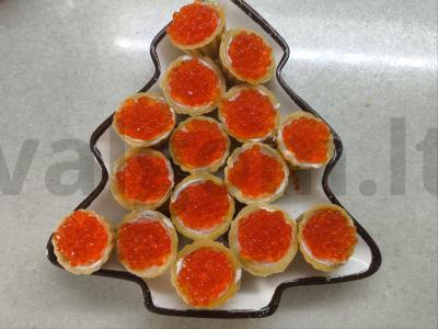 Tartaletės su ikrais ir varškės sūriu Žingsnis 2