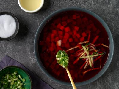 Vasaros šaltas burokėlių sriuba Žingsnis 6