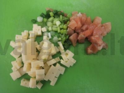 Kvietinė plokštainis su upėtakiu ir sūriu Žingsnis 2