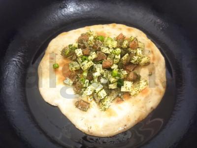 Kvietinė plokštainis su upėtakiu ir sūriu Žingsnis 4