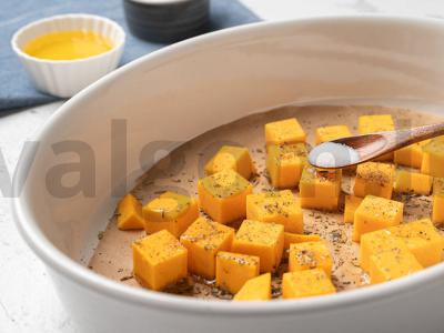 Salotos su lašiša ir mocarela Žingsnis 1