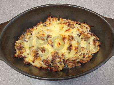 Šampinjonų ir voveraičių žiuljenas Žingsnis 11