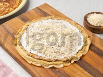 Kiaušinių blynai su faršu Žingsnis 7