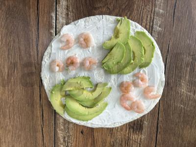 Tortilija su avokadu ir krevetėmis Žingsnis 7