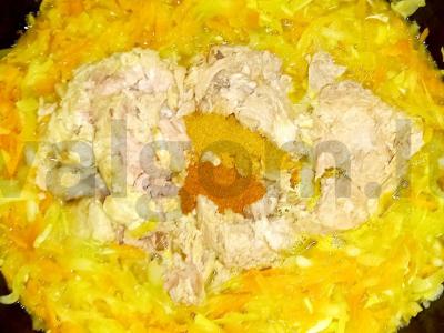 Laivyno vakarienė su makaronais ir troškiniu Žingsnis 7