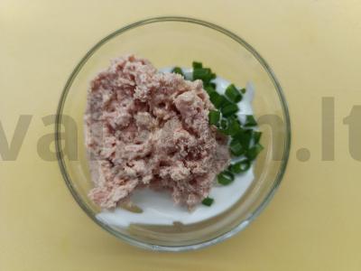 Tuno ir varškės rietas Žingsnis 4