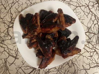 Vištienos sparneliai garstyčių-medaus padaže Žingsnis 5