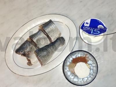 Kefalė grietinėlės padaže, paruošta oro grilyje Žingsnis 3