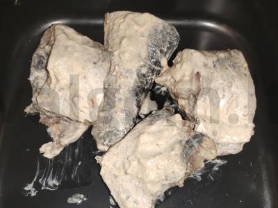 Kefalė grietinėlės padaže, paruošta oro grilyje Žingsnis 5