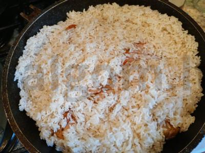 Ryžiai su daržovėmis ir vištiena Žingsnis 8