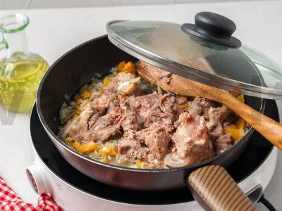 Grikių košė su troškiniu pagal pirklių receptą Žingsnis 3