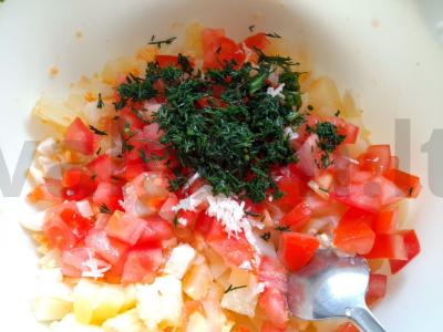 Daržovių salotas su rukola Žingsnis 7