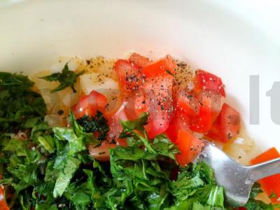 Daržovių salotas su rukola Žingsnis 10