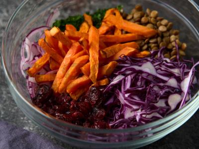 Salotos su batatais ir kopūstais Žingsnis 4