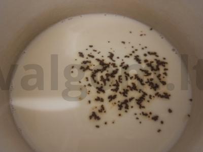 Pieninis gėrimas su cikorija ir halva Žingsnis 2