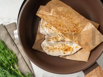 Salotas su vištienos filė ir kukurūzais Žingsnis 3