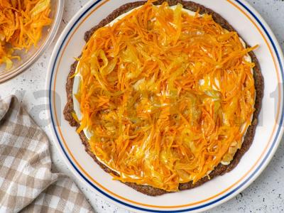 Kepenų tortas su morkomis ir svogūnais Žingsnis 9